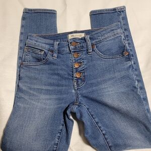 Madewell High Rise Button-Fly Light Blue Jeans